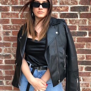 Faux leather jacket